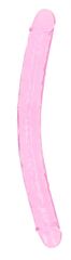 Двусторонний розовый фаллоимитатор - 34 см. - 