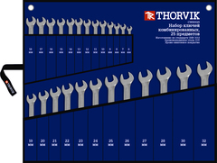 Набор ключей гаечных комбинированных в сумке Thorvik CWS0025