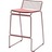 Стул металлический полубарный Hero бордовый с подушкой