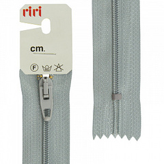 Молния пластиковая брючная неразъемная (Riri, Ткань/пластик, Светло-серая тесьма 79011, 18)