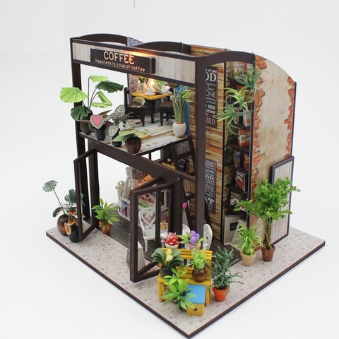 Румбокс, интерьерный конструктор, реалистичная миниатюра M027 Двухэтажное кафе
