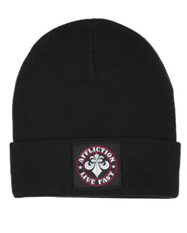 Affliction | Шапка мужская DIVIO BEANIE BLACK A26314BLK перед