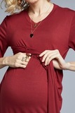 Платье для беременных и кормящих 10770 бордовый