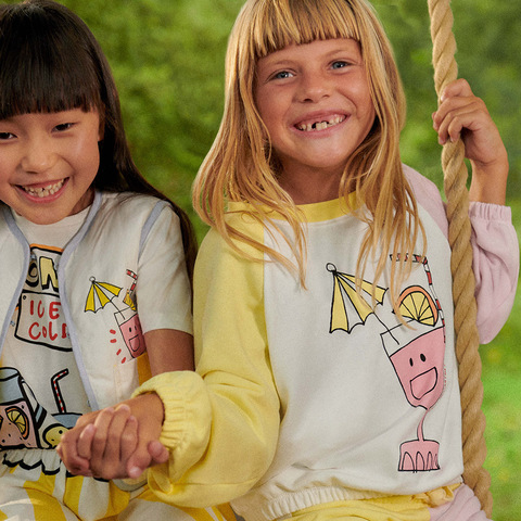 Свитшот Stella McCartney Kids Lemonade Yellow Pink