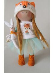Волосы - трессы для кукол, прямые, 15 см*1 метр., светло-оранжевые, набор 2 шт.