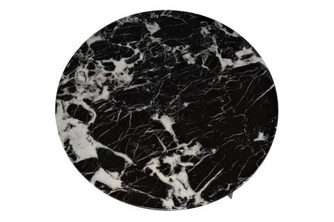 Стол журнальный d95x30см Garda Decor искусственный мрамор черный