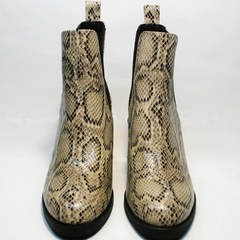 Ботинки под змеиную кожу женские демисезонные Kluchini 13065 k465 Snake.