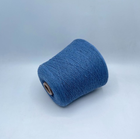 Бобинная пряжа (пр.Италия), 1500м/100 гр. 80%шерсть, 20%полиамид, цвет-Светлый деним, меланж,арт-31798