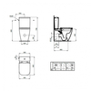 Ideal Standard T459601 Ideal Standard i.life S Напольный безободковый унитаз для монтажа с бачком, горизонтальный выпуск, технология RimLS+, с крепежом TT0257919