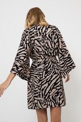 Халат женский вискоза ARUELLE SHERRY_Капучино + черный