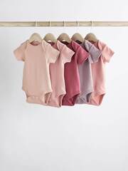Боди с коротким рукавом для малышей Next C69-647, 5 шт., Розовый