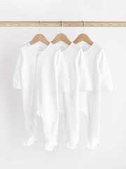 Комбинезон / Cлип для малышей Next N44-489, 3 шт., Белый