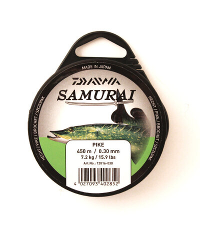Купить рыболовную леску Daiwa Samurai Pike 450м 0,30мм (7,2кг) светло-оливковая