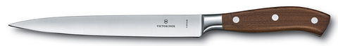 Нож кухонный Victorinox Grand Maitre (7.7210.20G) кованый филейный лезв.200мм прямая заточка дерево подар.коробка