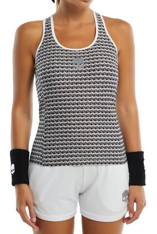 Топ теннисныйHydrogen Pipe All Over Tech Tank Top - white/black