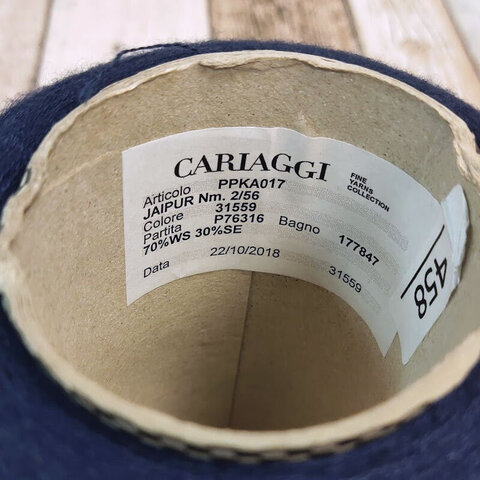Кашемир c шелком (30%) 2/56 Cariaggi Jaipur темно-синий