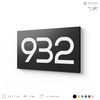 Номер на дверь 932, табличка на дверь для офиса, квартиры, кабинета, аудитории, склада, черная 120х70 мм, Айдентика Технолоджи