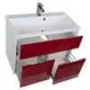 Aquanet 179932 Компл.1 - Тумба Латина 90 цв.белый (фасад бордо) (179932)