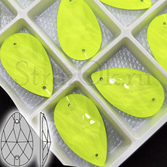 Пришивные неоновые стразы Neon Yellow Drop яркие и популярные стразы в магазине Strazok.ru