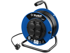 ЗУБР ПВС-315 ПВС 3х1.5 50м 3500Вт IP44, Силовой удлинитель на катушке (55081-50)