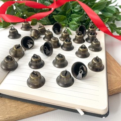 Колокольчик металлический, для декора и творчества, диаметр 2 см, цвет бронза, набор 25 шт.