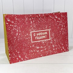 
          Пакет подарочный 64 х 42 х 20 см "Новый год" с тиснением (Красный)