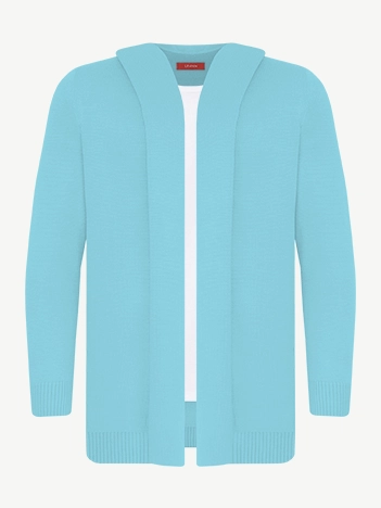 Кардиган с капюшоном из шелка