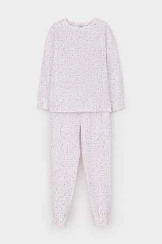 пижама  для девочки  К 1587/нежно-лавандовый,лепестки цветов