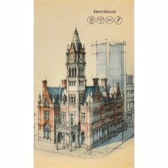 
          Скетчбук-гормошка А5, 16л., "Архитектурные наброски", 150 г/м2, Проф-Пресс, без скрепления(складной), ламинираван. картон, мат. лам., выб. лак, офсет