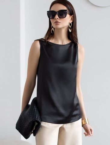 Элегантный топ из струящегося сатина  D23.069 (131685)