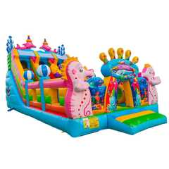 Коммерческий надувной батут «В гостях у дельфинов 3», 10*5*5 м