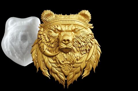 Силиконовый молд № 527 Медведь славянский оберег