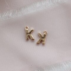 УЦЕНКА!!! Буква K, позолота, 8 мм, 1 шт, У030