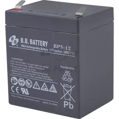 Аккумуляторная батарея B.B. Battery BP 5-12 BB (12V 5Ah ДхШхВ 90х70х106 мм, масса 1,8 кг) клеммы F2