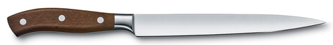Нож кухонный Victorinox Grand Maitre (7.7210.20G) кованый филейный лезв.200мм прямая заточка дерево подар.коробка