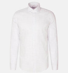 Сорочка мужская Seidensticker Slim Fit 01.646157-15 в тонкую синюю клетку