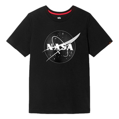 Футболка Alpha Industries NASA logo Black (Черная)