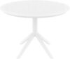 Стол пластиковый обеденный Siesta Contract Sky Table Ø105, белый