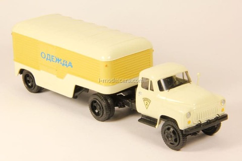 GAZ-53P with semitrailer PAZ-744 Clothing Vector-models 1:43