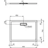 Ультратонкий акриловый прямоугольный душевой поддон 900x700x25 мм Ideal Standard ULTRAFLAT NEW T4474V3