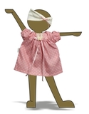 Укороченное платье - Демонстрационный образец. Одежда для кукол, пупсов и мягких игрушек.