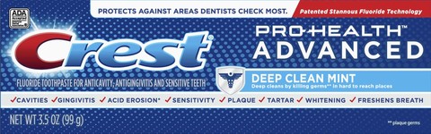 Зубная паста Crest Pro-Health Advanced Deep Clean Mint