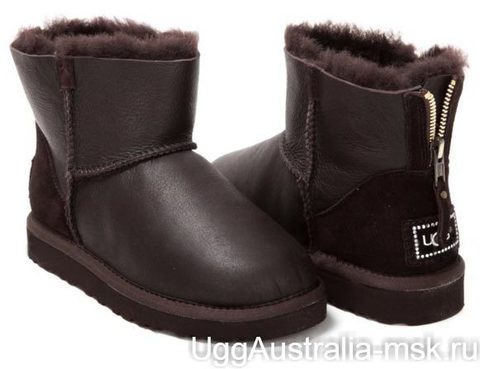 Ugg Zip Mini Metallic Chocolate