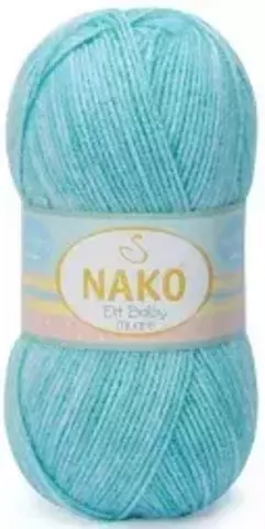 Пряжа Nako Elit Baby Muare 31705 голубой (уп.5 мотков)