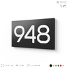 Номер на дверь 948, табличка на дверь для офиса, квартиры, кабинета, аудитории, склада, черная 120х70 мм, Айдентика Технолоджи