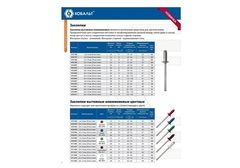 Заклепки вытяжные КОБАЛЬТ алюминиевые, 4,0 х 10 мм, синие RAL 5005 (50 шт.) пакет (910-966)
