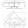 Ванна угловая 140х140 см Ideal Standard Hotline New K275101