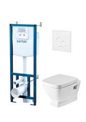 Нео Пэк подвесная чаша + инсталляция + сиденье + панель белого цвета