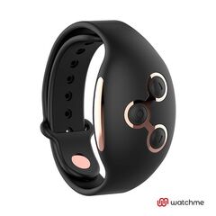 Черно-золотой вибратор-кролик с пультом-часами Anne s Desire Rabbit Vibe Wireless Watchme - 20,5 см. - 