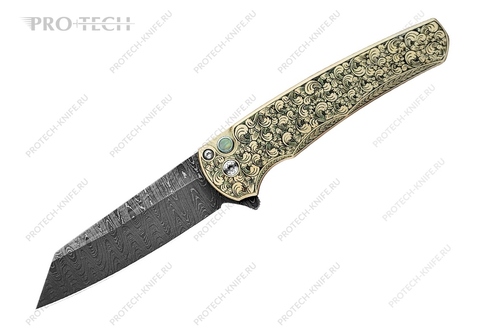 Нож Pro-Tech Malibu Bronze Anodize Titanuim Engraved 2022 